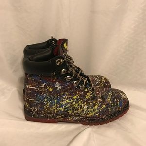 TIMBERLAND BOOTS WITH RED BOTTOM (CUSTOM MADE)